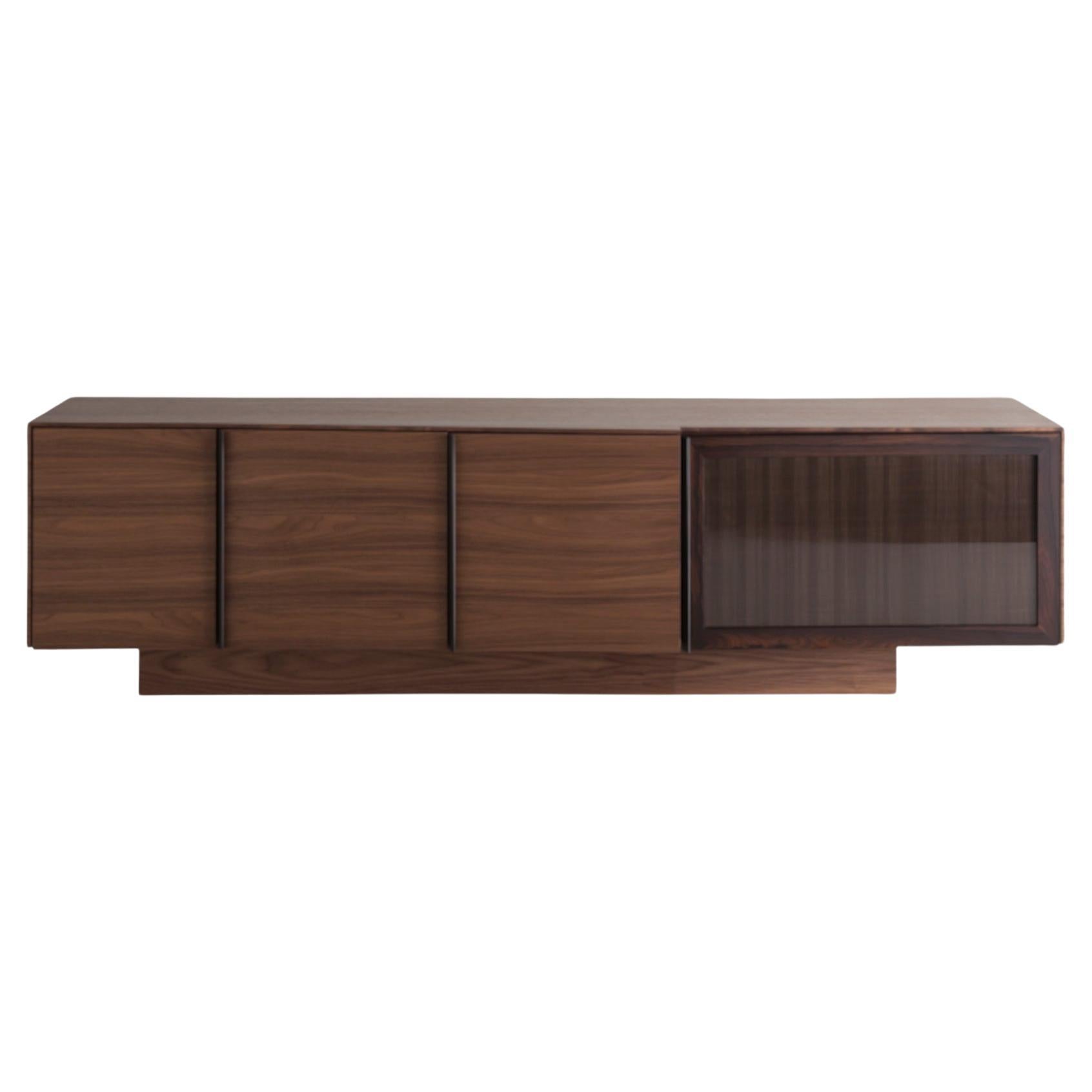 Contemporary by Studio Oxi, Sideboard, Wood Veneer Sideboard, Wood, Walnut