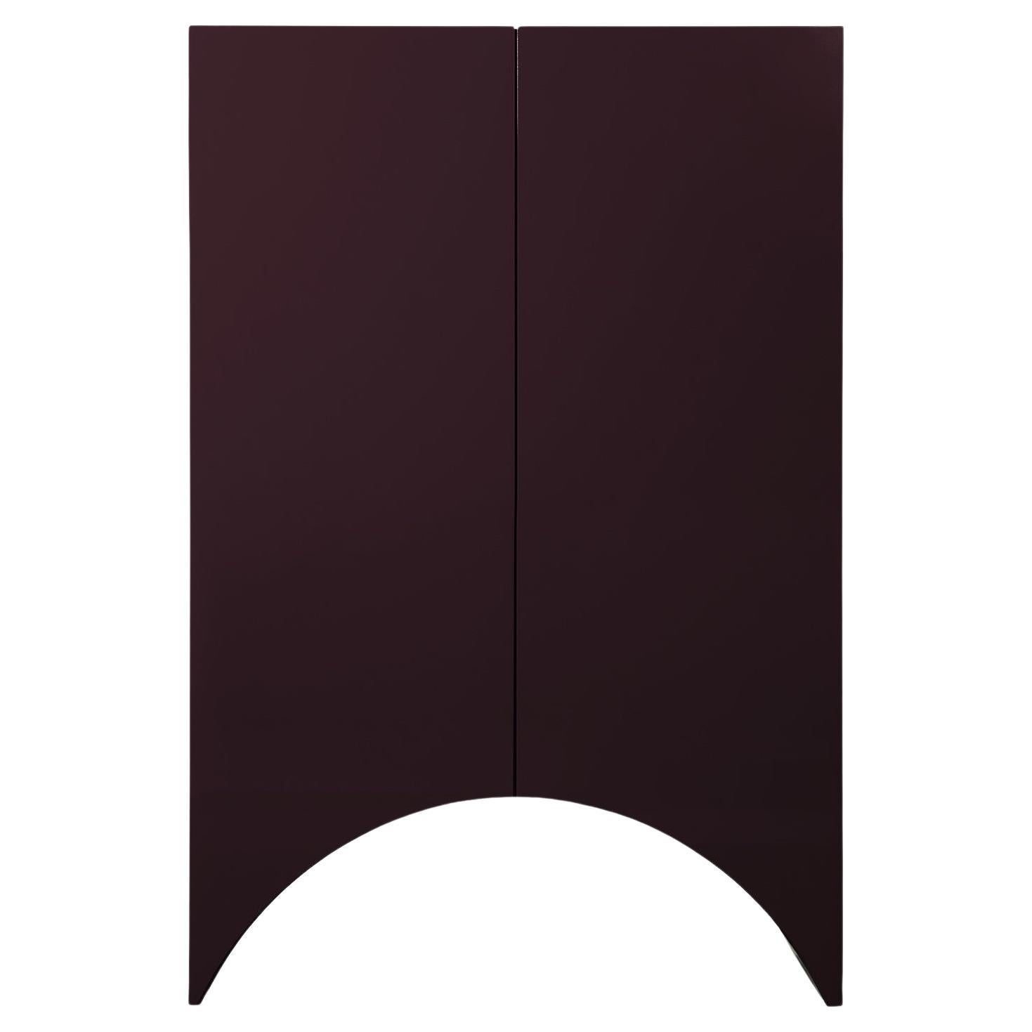 Cabinet contemporain 'Bridges' de Muller Van Severen, Grand, Arche, Aubergine