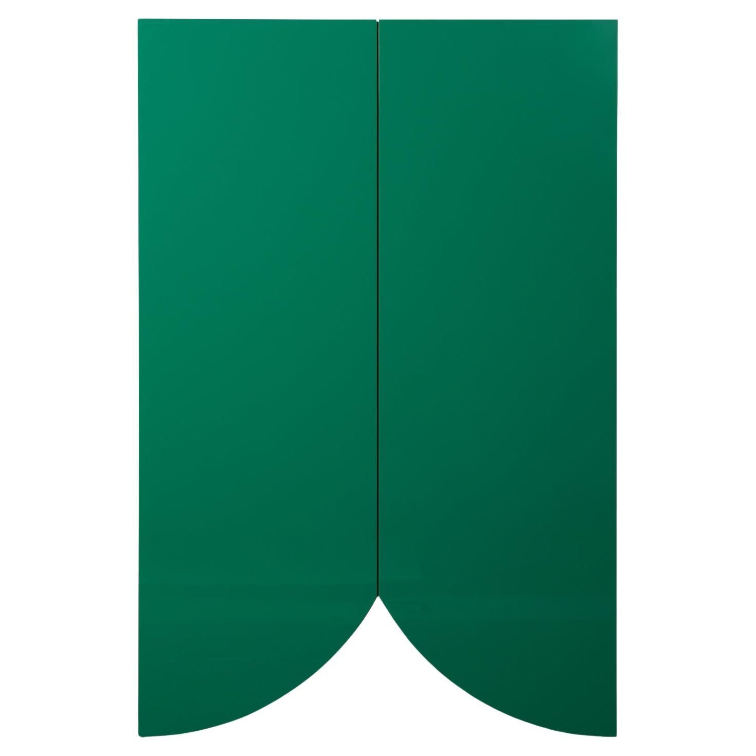 Contemporary Cabinet 'Bridges' by Muller Van Severen, Large, Curtain, Green