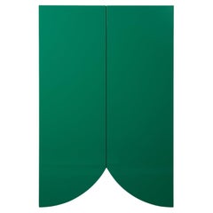 Contemporary Cabinet 'Bridges' by Muller Van Severen, Large, Curtain, Green