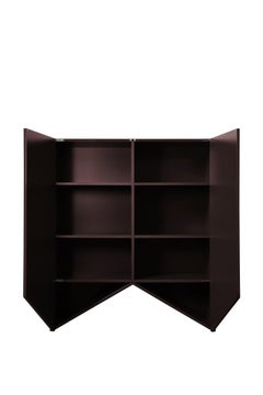 Contemporary Cabinet 'Bridges' by Muller Van Severen, Medium, Aubergine