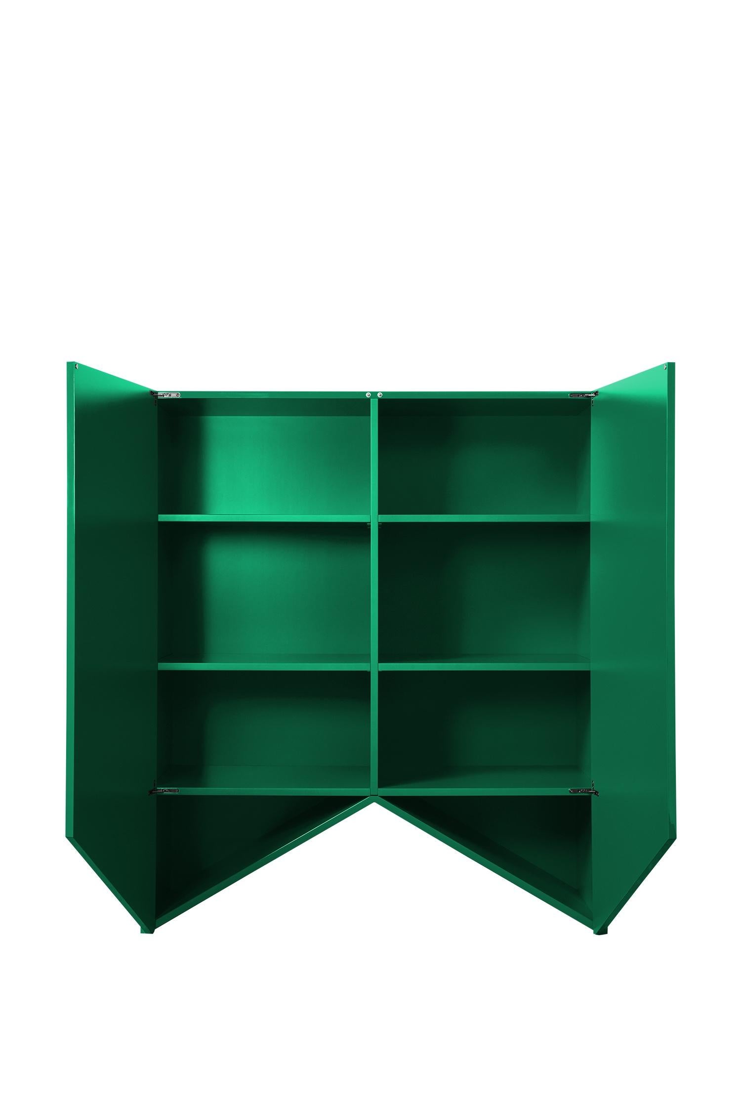 Organic Modern Contemporary Cabinet 'Bridges' by Muller Van Severen, Medium, Green For Sale