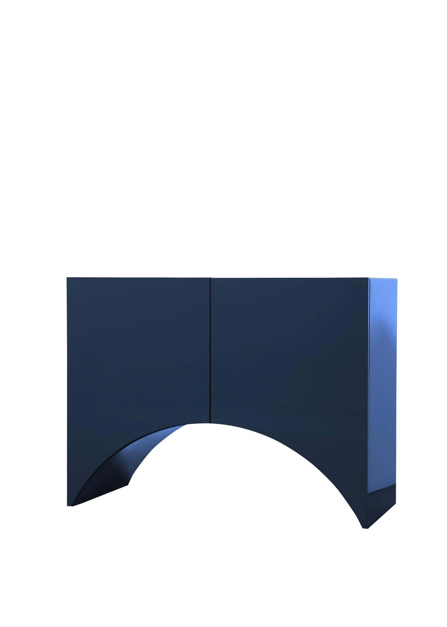Cabinet 'Bridges' by Muller Van Severen, Small, Arch, Blue

Dimensions: 
120 x 52 x 90 cm
47,2 x 20,5 x 35,4 in

Model presented:
Bridges in the Arch disposition
Small size
Blue color
2 Legs

Bridges is a collection of cabinets designed by Muller
