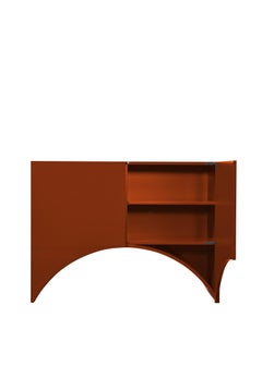 Contemporary Cabinet 'Bridges' by Muller Van Severen, Small, Arch, Red