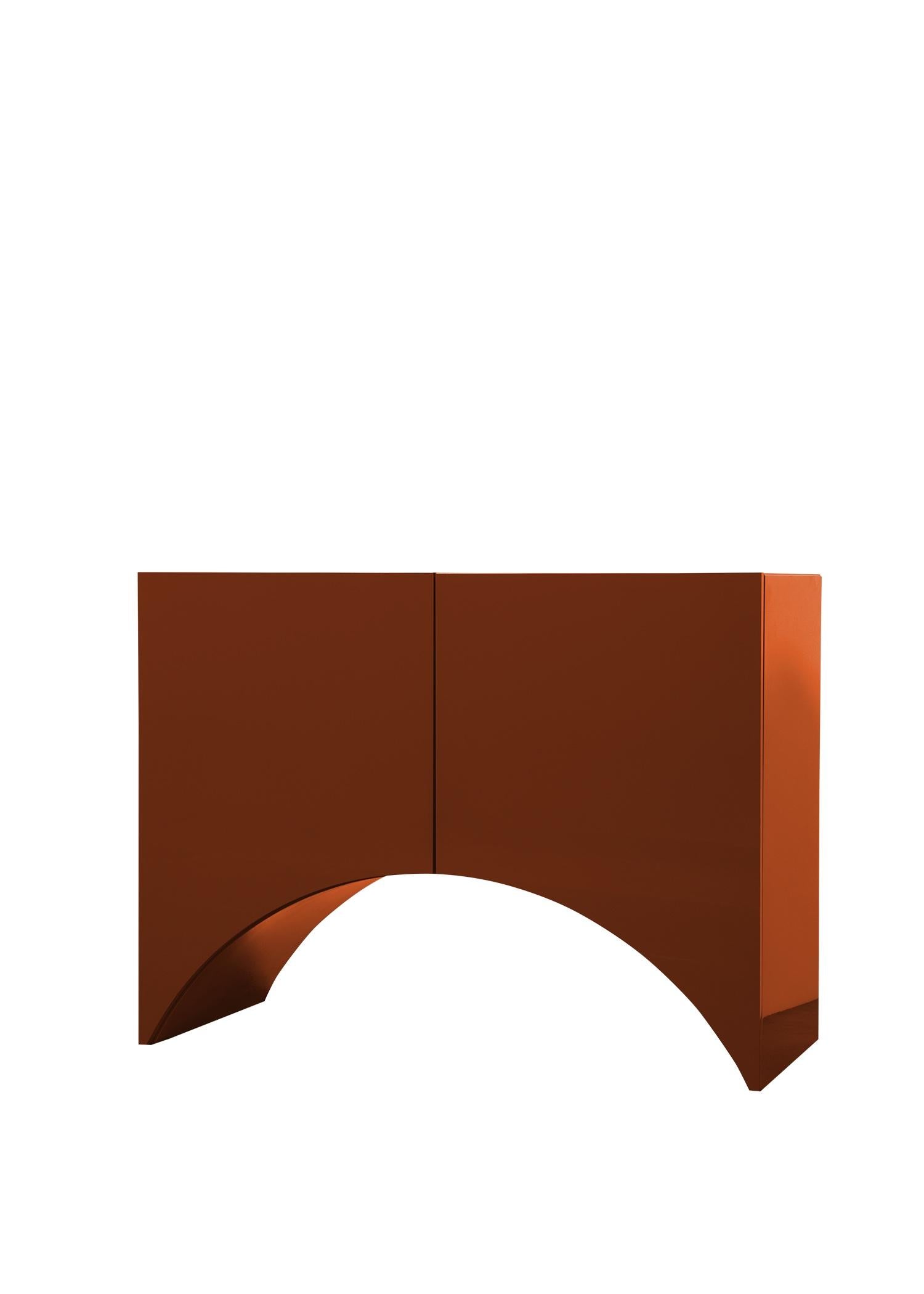 Organique Cabinet contemporain 'Bridges' de Muller Van Severen, petit, arc, rouge en vente