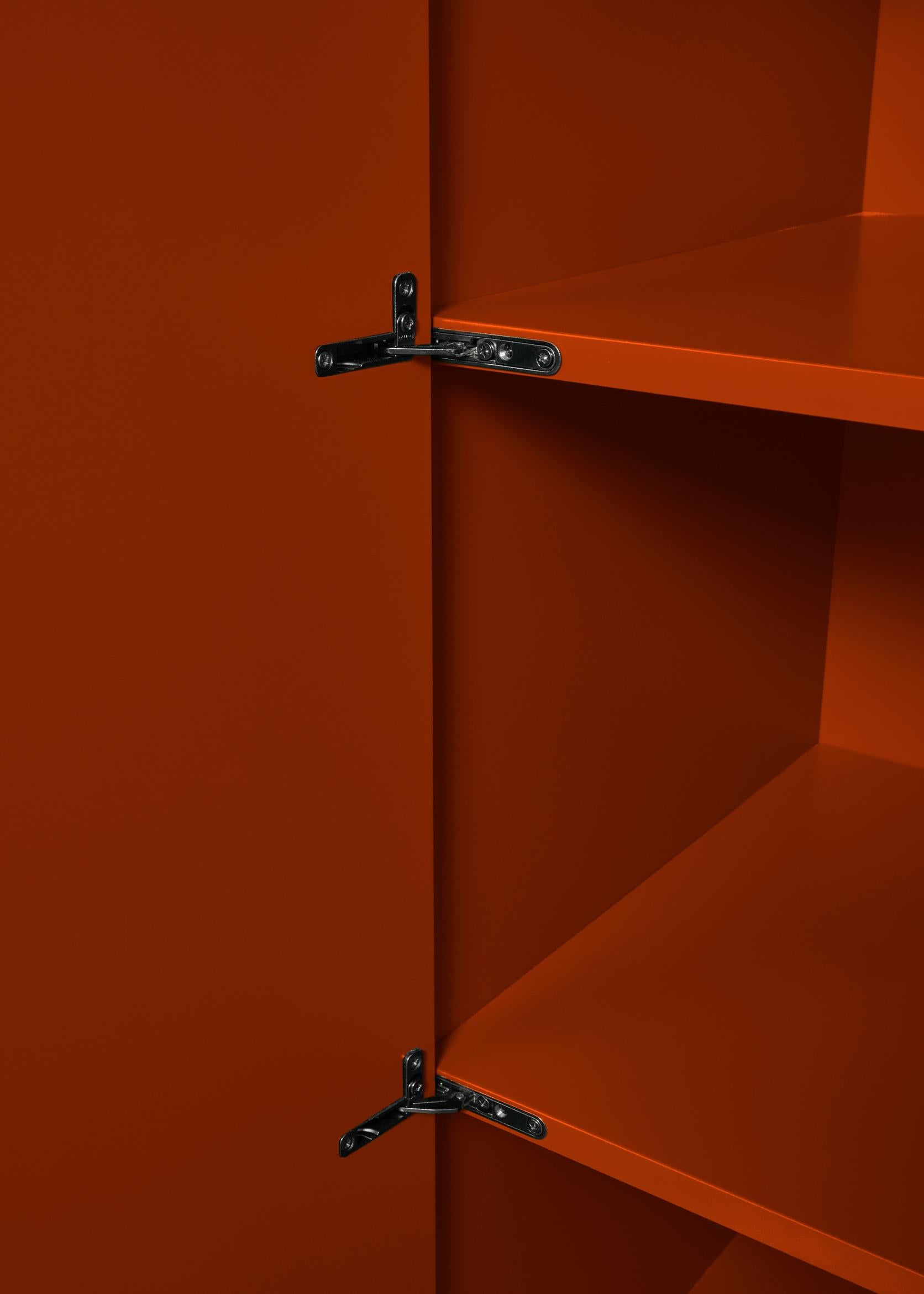 Espagnol Cabinet contemporain 'Bridges' de Muller Van Severen, petit, arc, rouge en vente