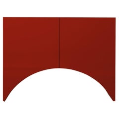 Cabinet contemporain 'Bridges' de Muller Van Severen, petit, arc, rouge