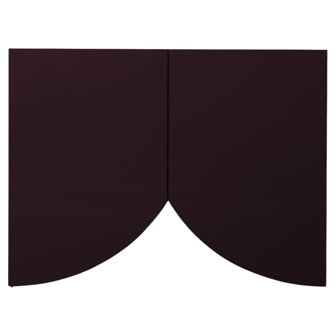 Cabinet contemporain 'Bridges' de Muller Van Severen, Small, Curtain, Aubergine en vente