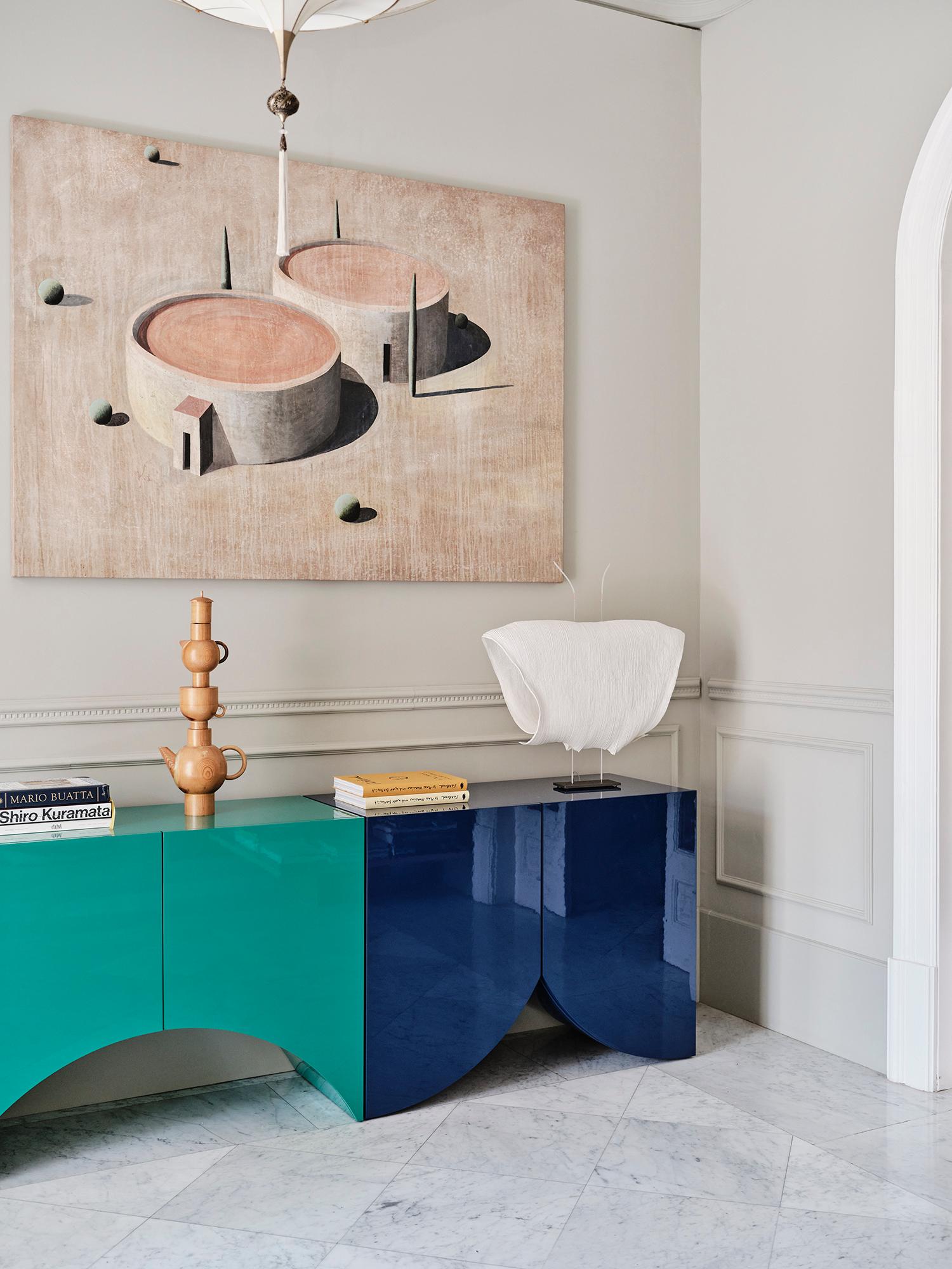 Cabinet contemporain 'Bridges' de Muller Van Severen, petit, triangle, vert en vente 7