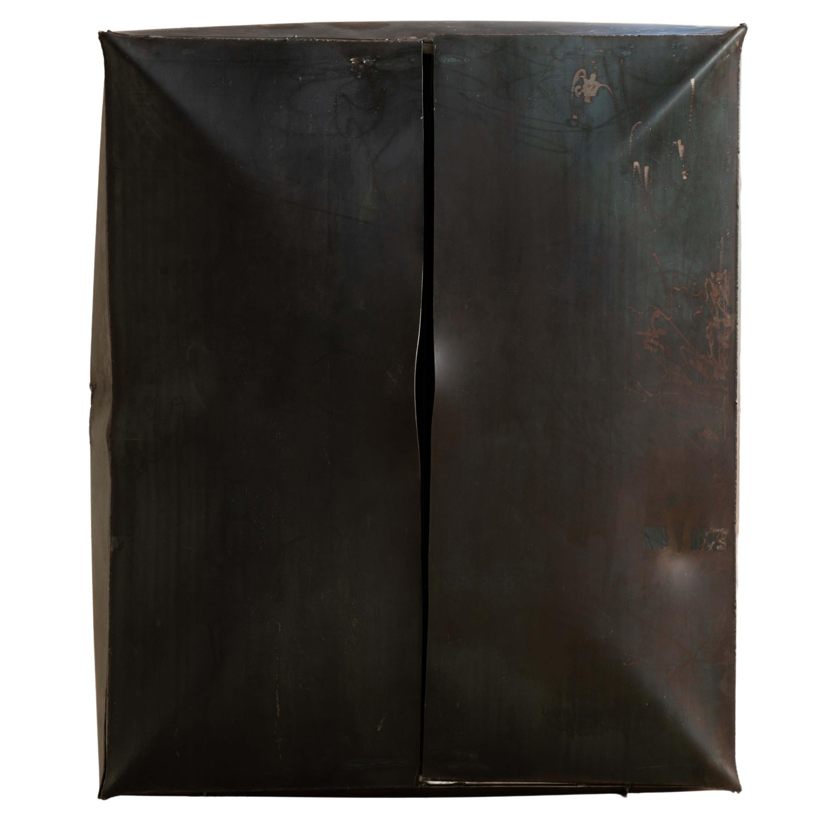 Contemporary Cabinet Exploded Metal by Mircea Anghel For Sale