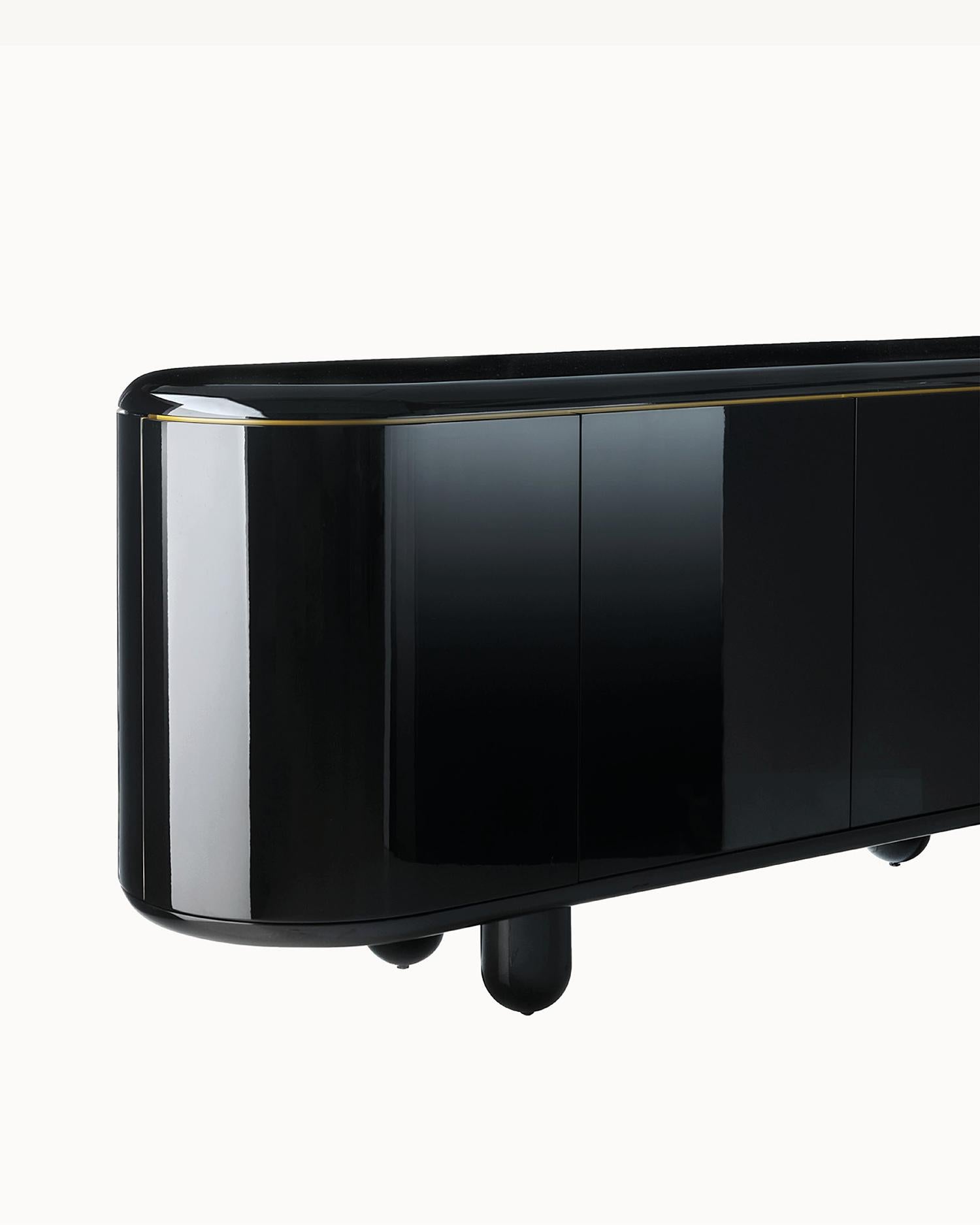 Organique Cabinet Contemporary 'Explorer' by BD Barcelona, Noir, 184 medium en vente