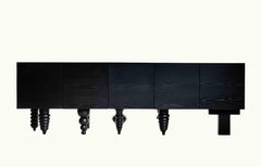 Contemporary Cabinet 'Multileg' by Jaime Hayon, Ash Top, Black, 250 cm