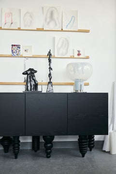 Contemporary Cabinet 'Multileg' by Jaime Hayon, Ash Top, Green, 250 cm
