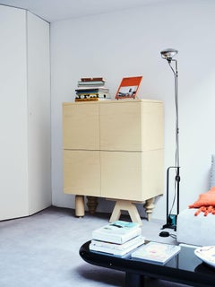 Contemporary Cabinet 'Multileg' by Jaime Hayon, Ash Top, Red, 100 cm