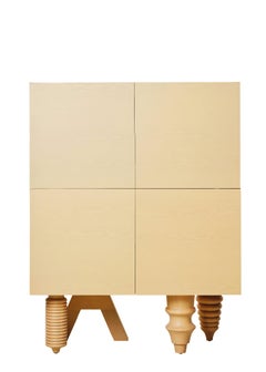 Contemporary Cabinet 'Multileg' by Jaime Hayon, Ash Top, Yellow, 100 cm
