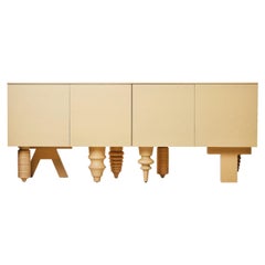 Contemporary Cabinet 'Multileg' by Jaime Hayon, Ash Top, Yellow, 200 cm