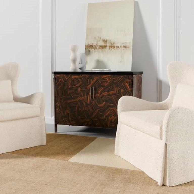 Moderne Collectional Design/One avec dessus en marbre et marqueterie en bois exotique en vente