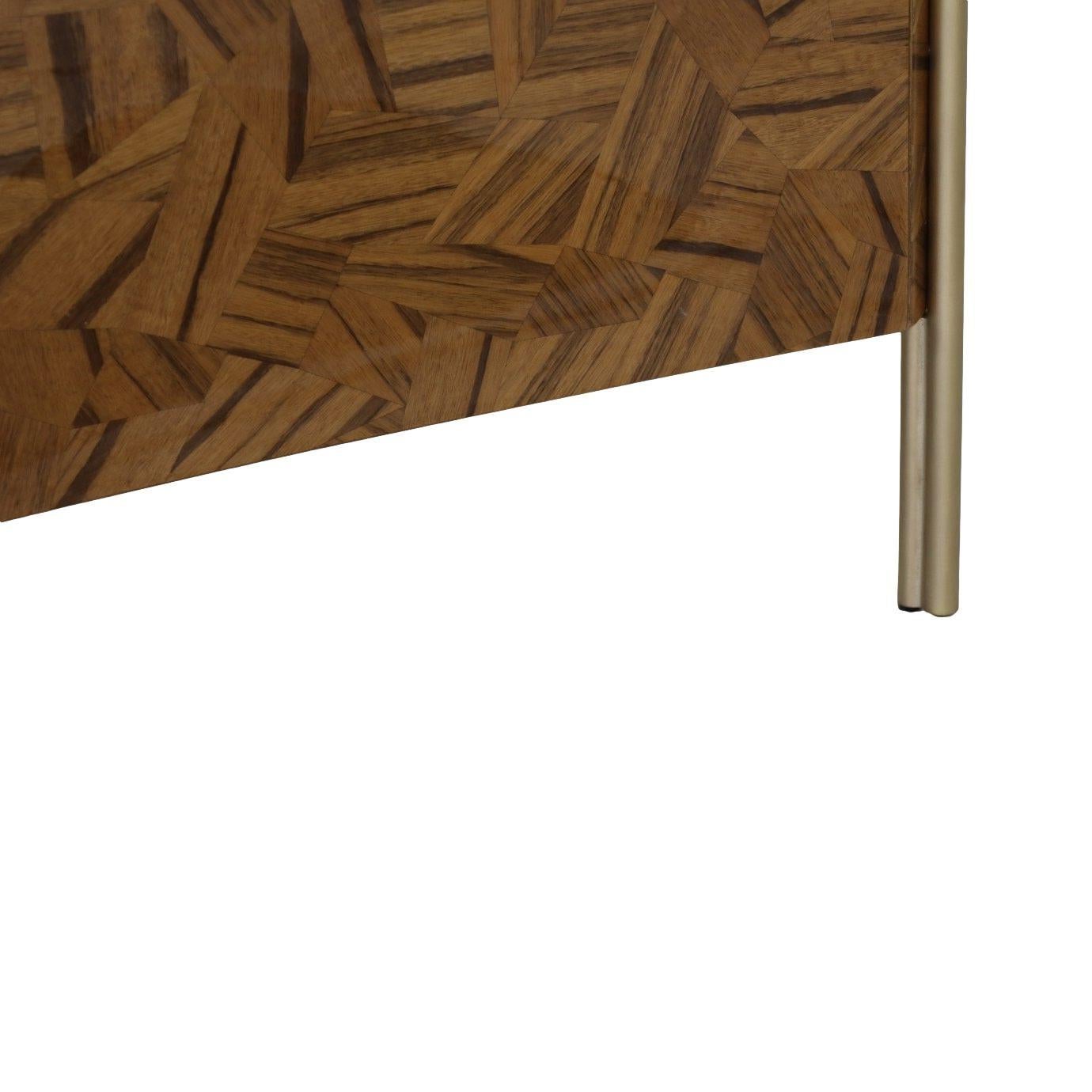 XXIe siècle et contemporain Collectional Design/One avec dessus en marbre et marqueterie en bois exotique en vente