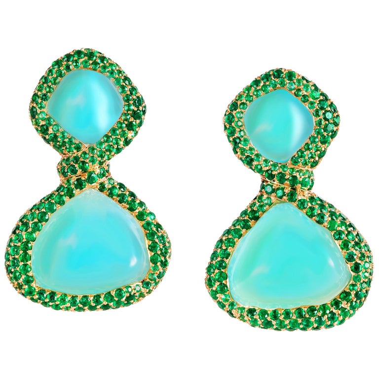Gemstone Earrings Gold Marquise Ear Wires Aqua Chalcedony 3 Souls Simple Drop Earrings Long Earrings Blue Chalcedony Earrings