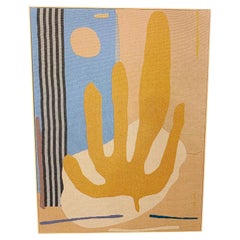 Contemporary Cactus Framed Tapestry