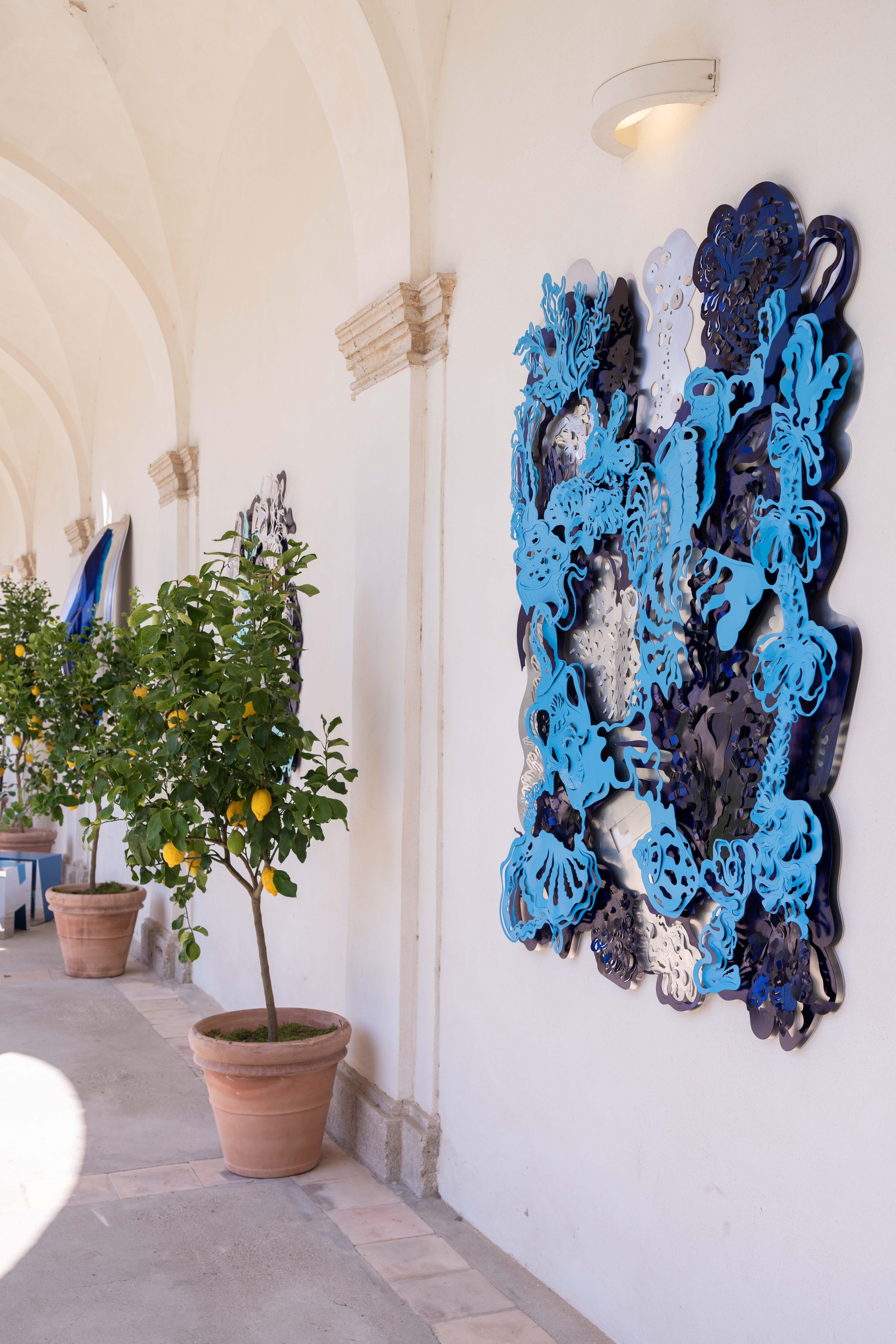 Italian Contemporary Caelum Stellans tapestries in Aluminium by altreforme in Limited Ed For Sale