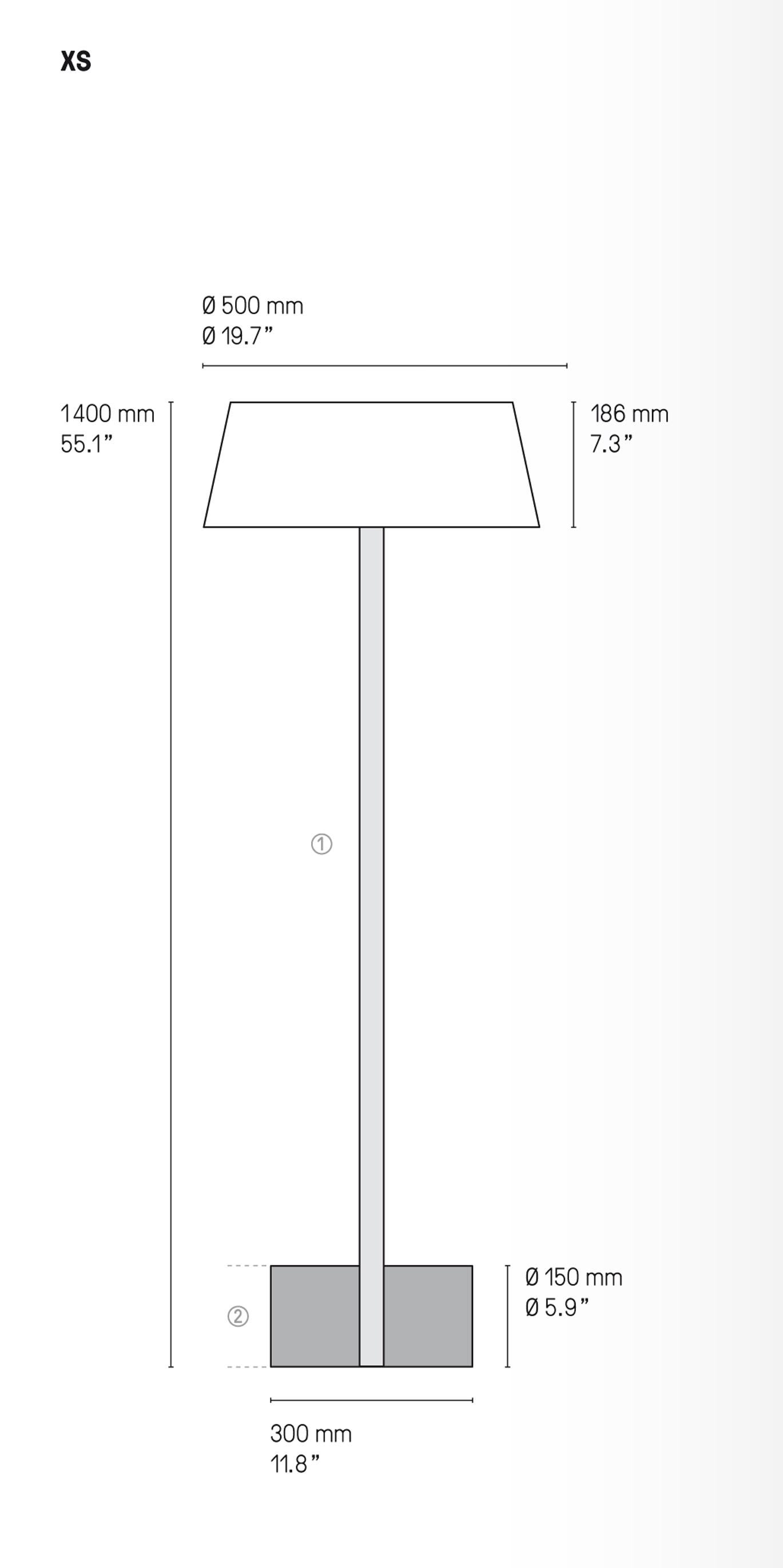 Brass Contemporary Calee XS Floor Lamp For Sale