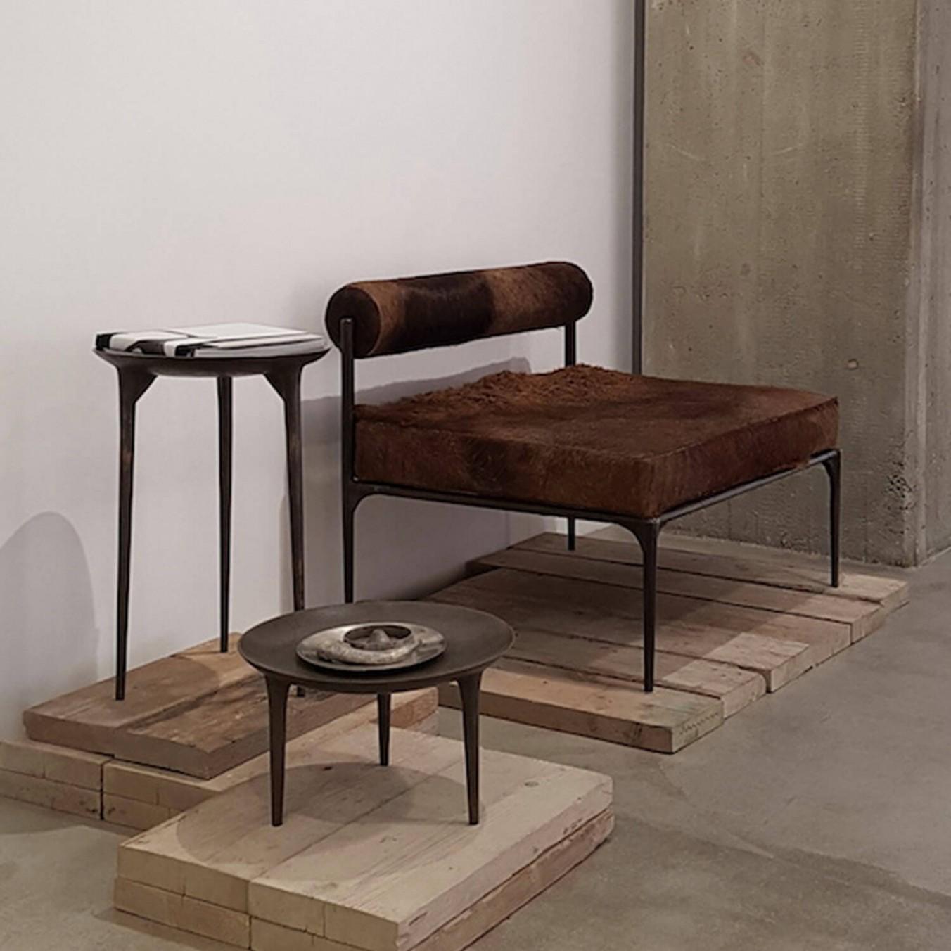 XXIe siècle et contemporain Banc contemporain tapissé en camel, banc Alchemy de Rick Owens en vente