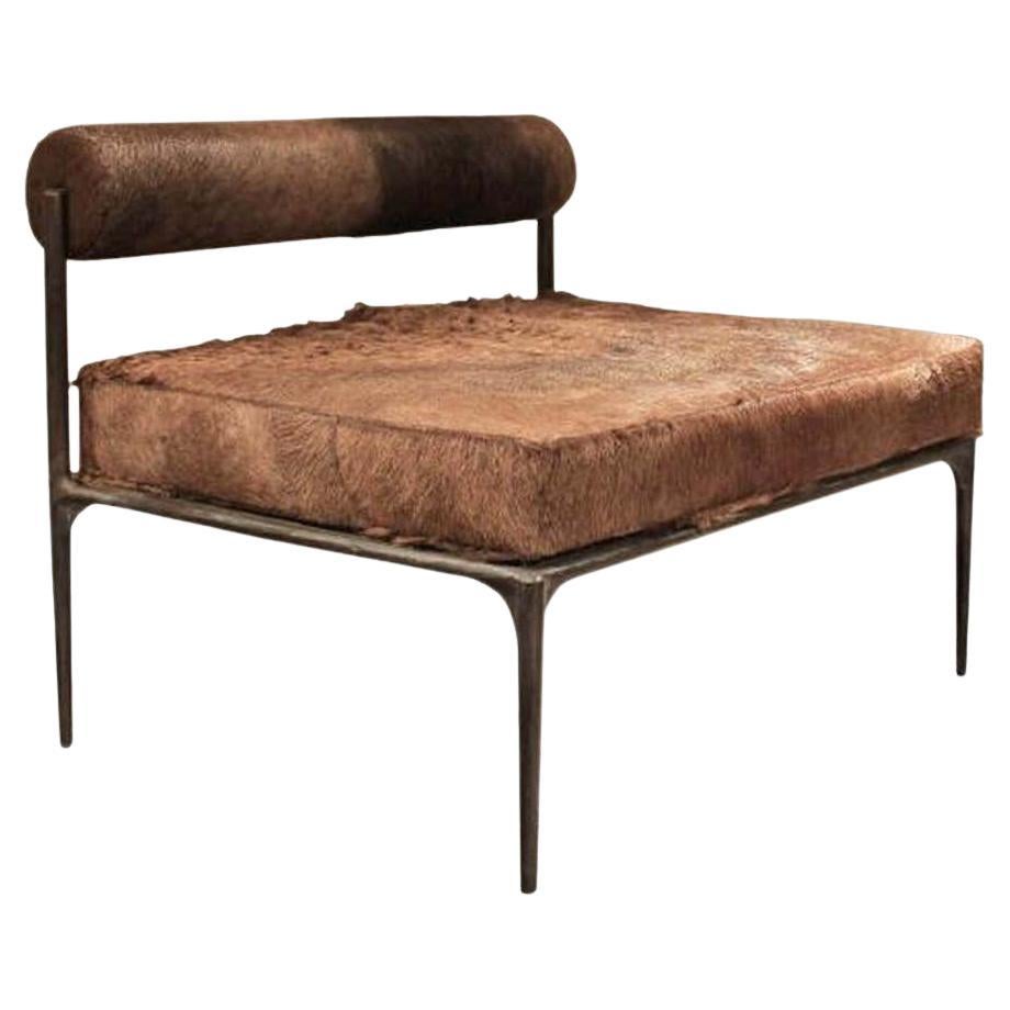 Contemporary Camel Upholstered Bench, Alchemy Bench by Rick Owens For Sale