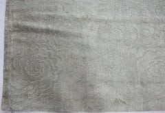 Contemporary Camelia Green Handmade Silk Rug by Doris Leslie Blau