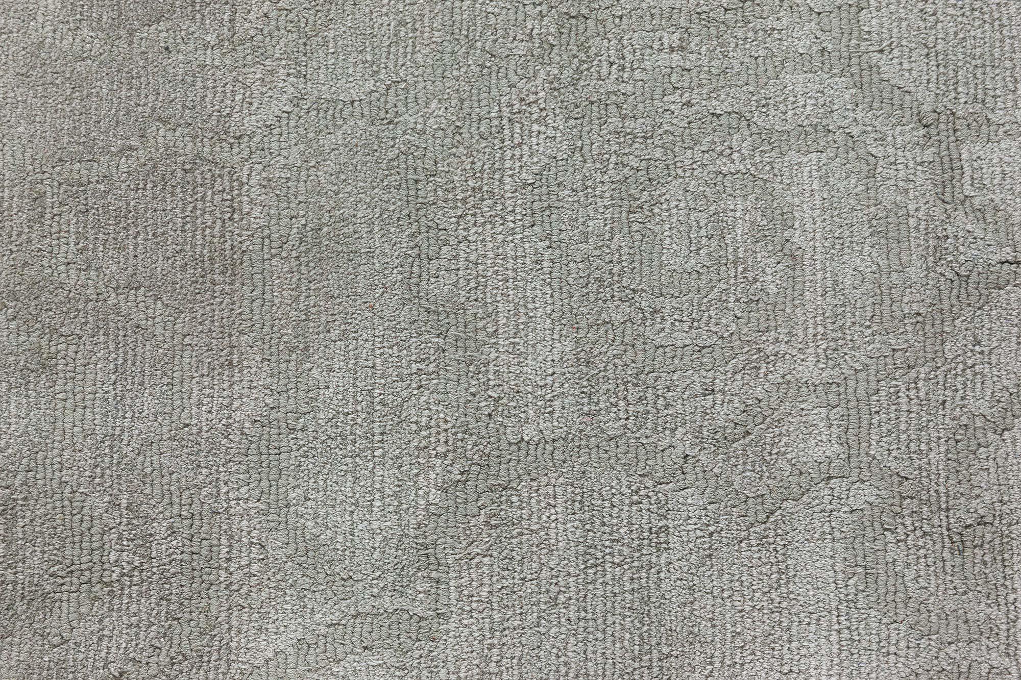 Indien Tapis de soie contemporain en vert Camelia fait à la main par Doris Leslie Blau en vente