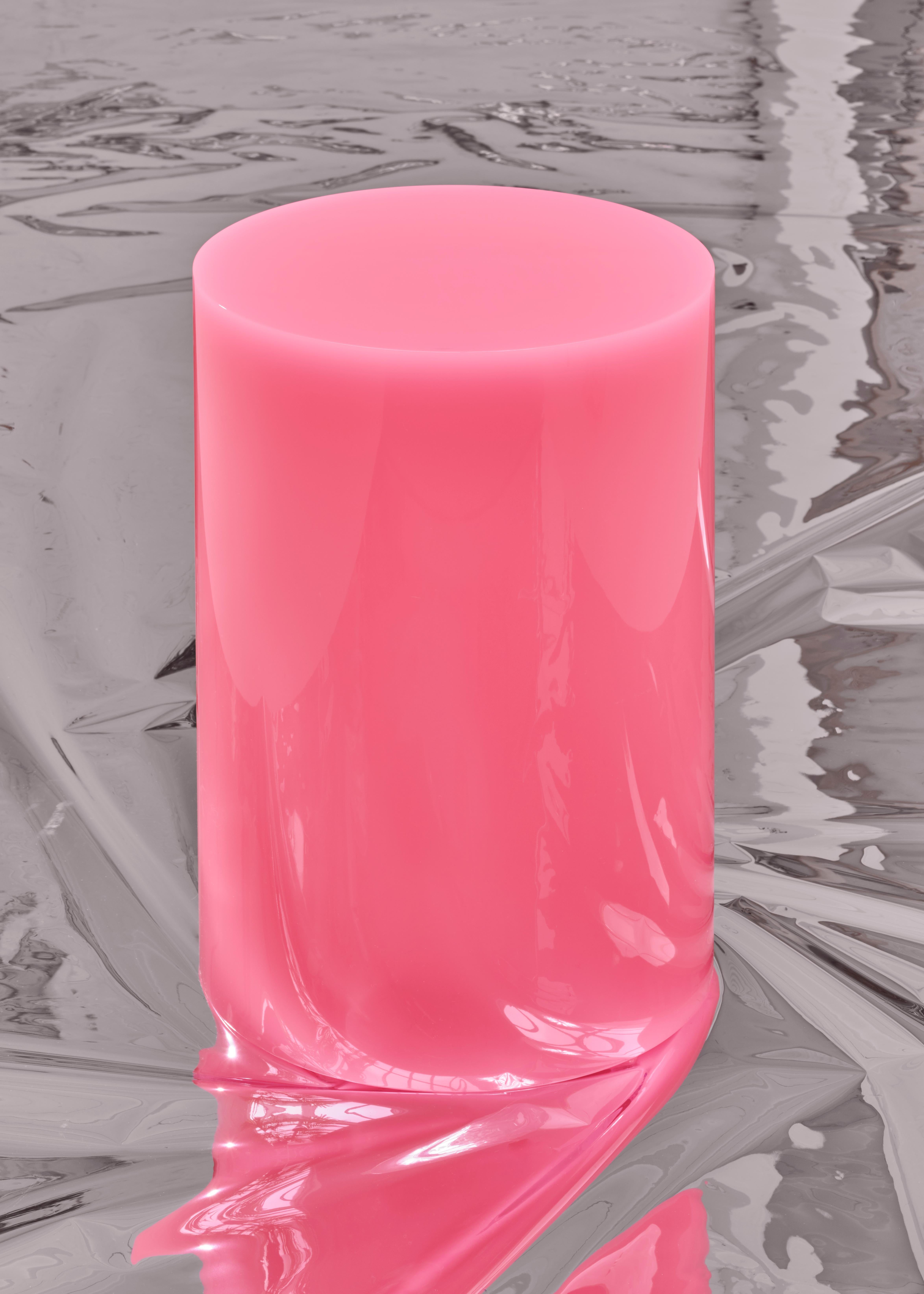 Post-Modern Contemporary Candy Column Stool / Side Table by Sabine Marcelis, Polished Resin For Sale