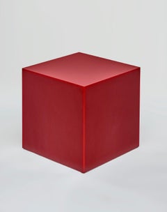 Contemporary Red Side Table or Bedside Table, Sabine Marcelis Candy Cube, Large