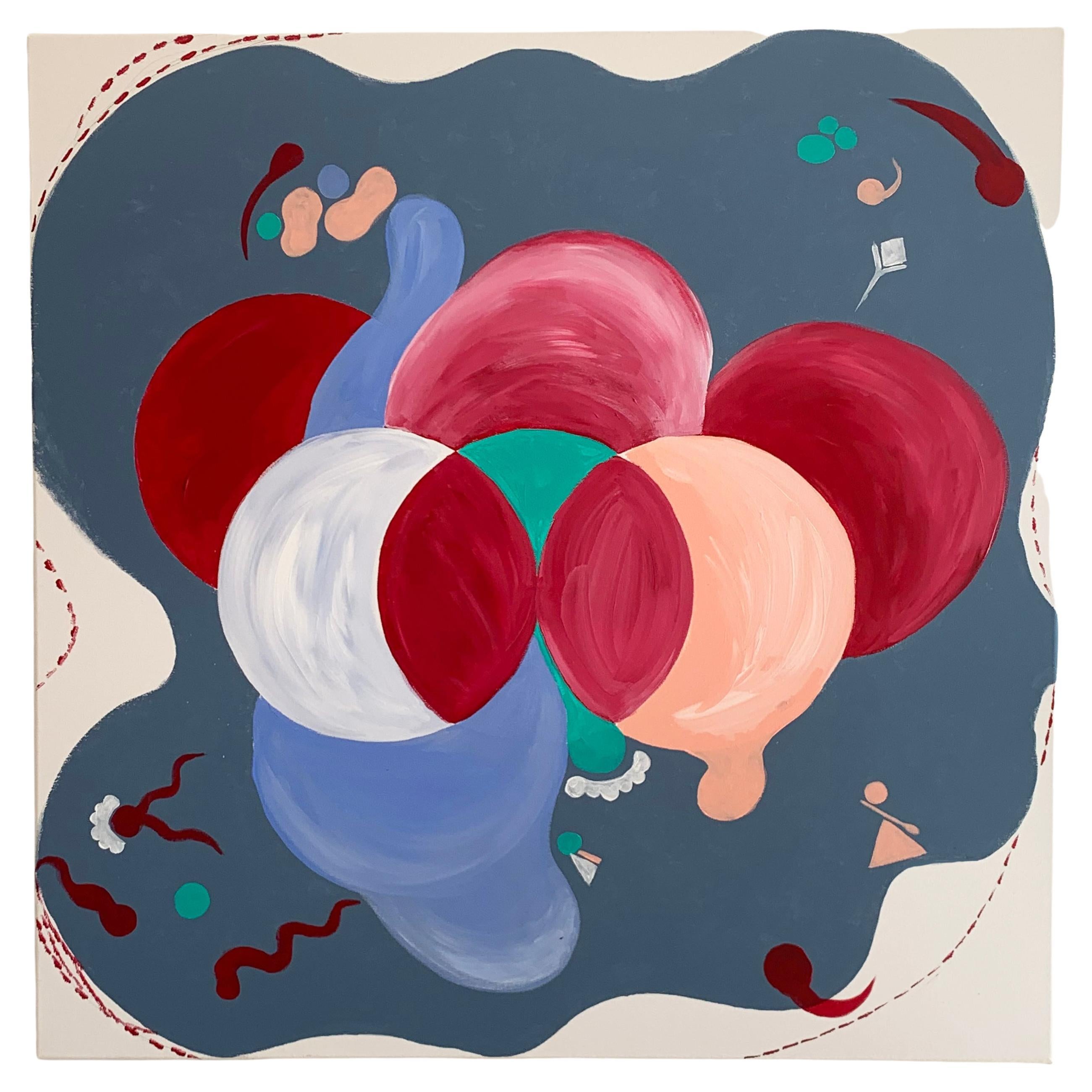 Contemporary Canvas Painting Artist Sergio Prieto Abstract Color Organic Sea