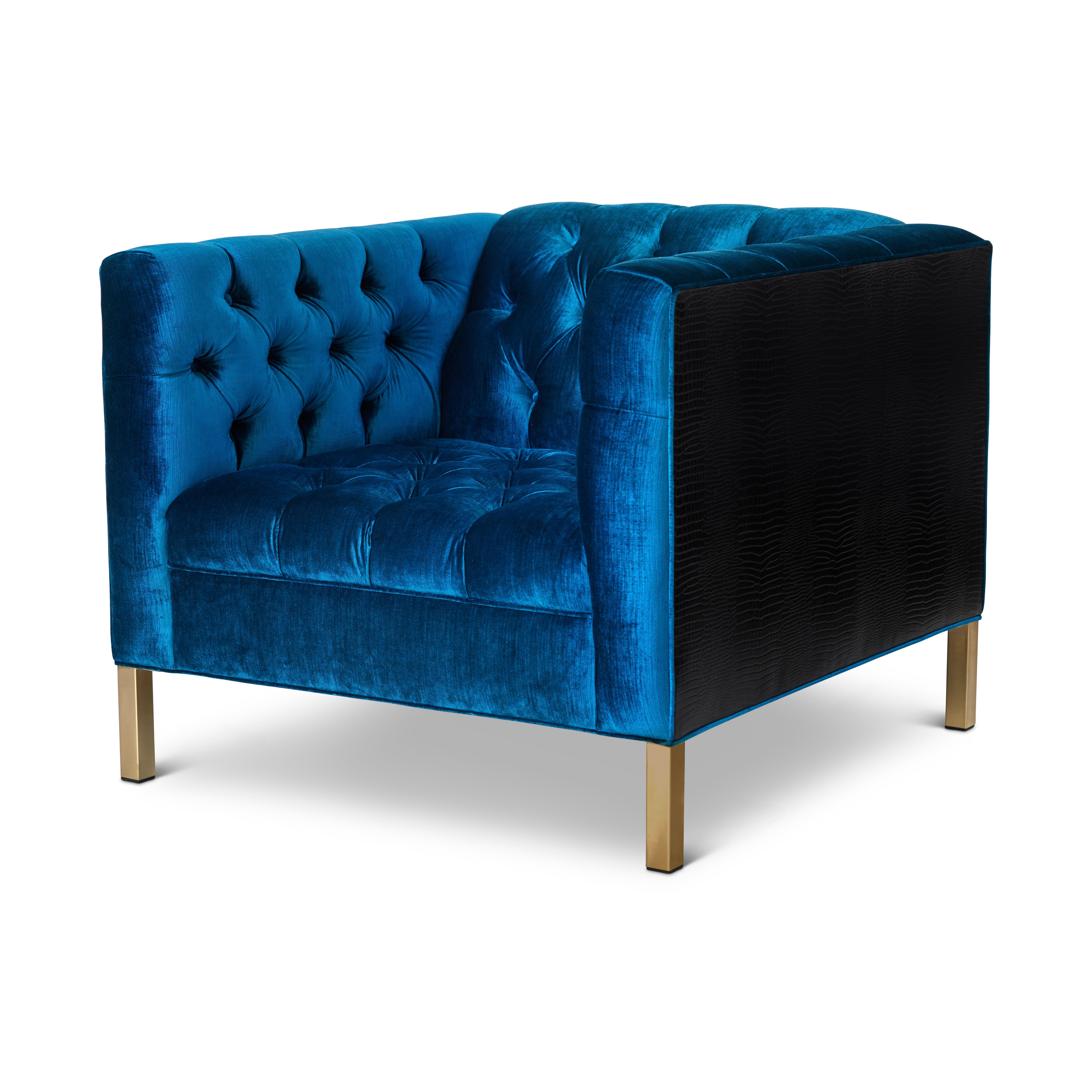 Zeitgenössisches getuftetes Capri-Sofa, handgefertigt von James Delaurentis (amerikanisch) im Angebot