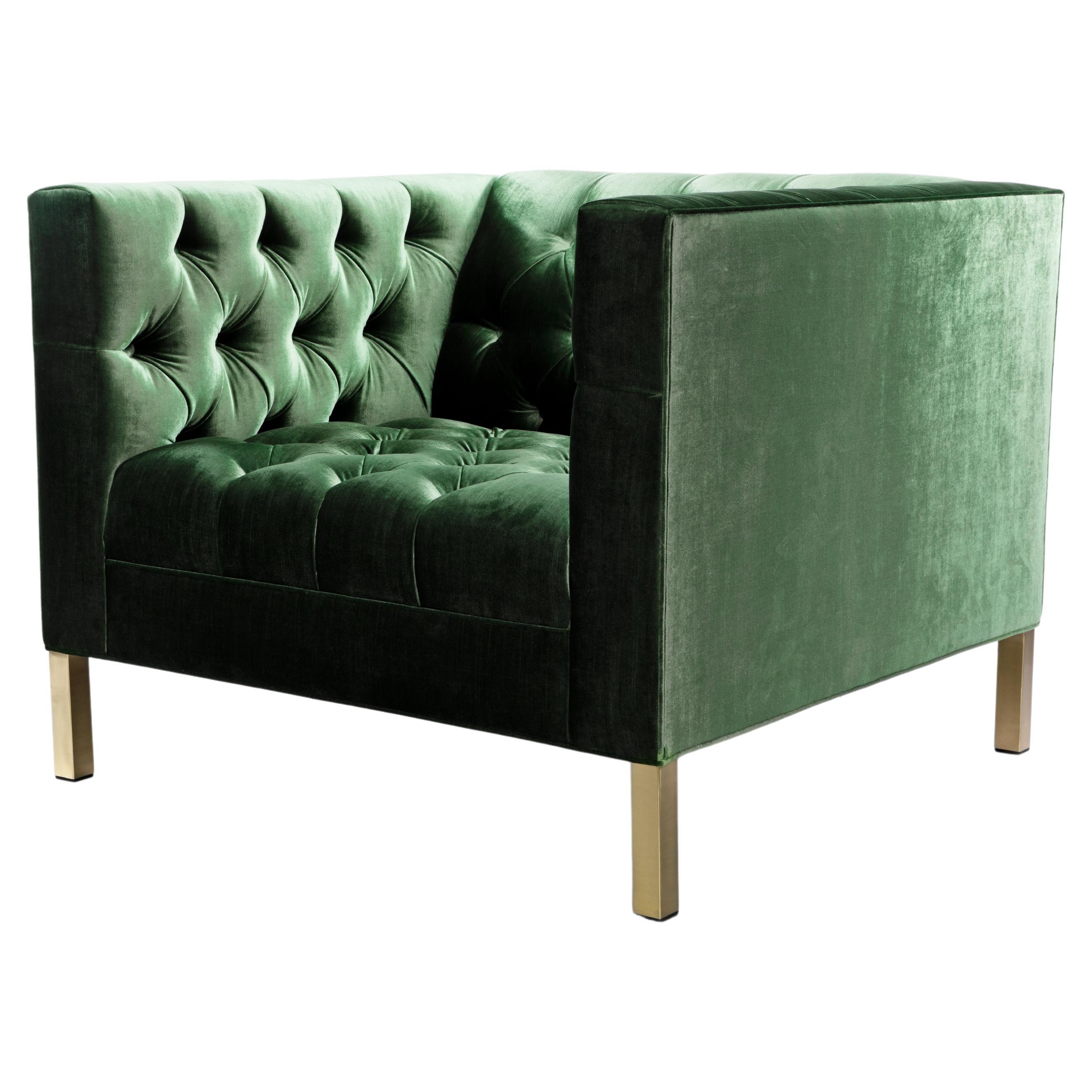 Contemporary Capri Tufted Sofa Handcrafted by James by Jimmy Delaurentis