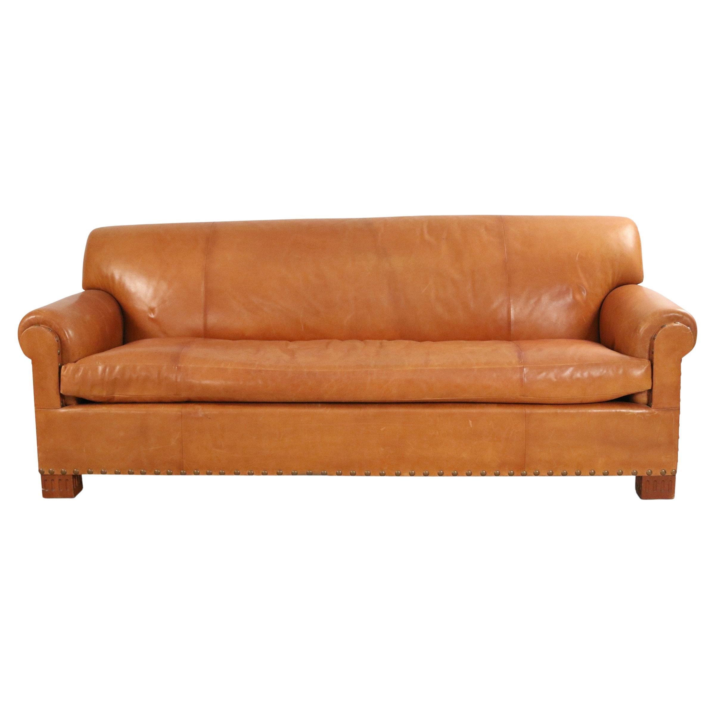 3 cushion leather sofa