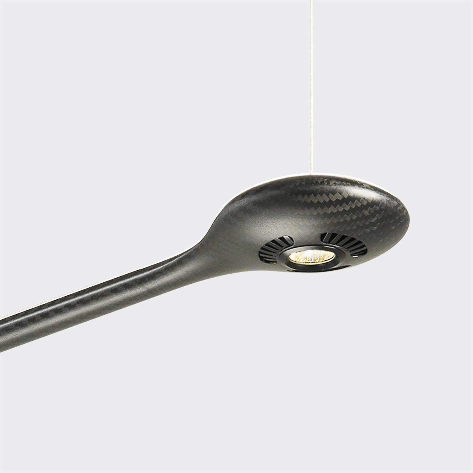 Slovenian Contemporary Carbon Light CARB04.01 Pendant by Tokio. For Sale