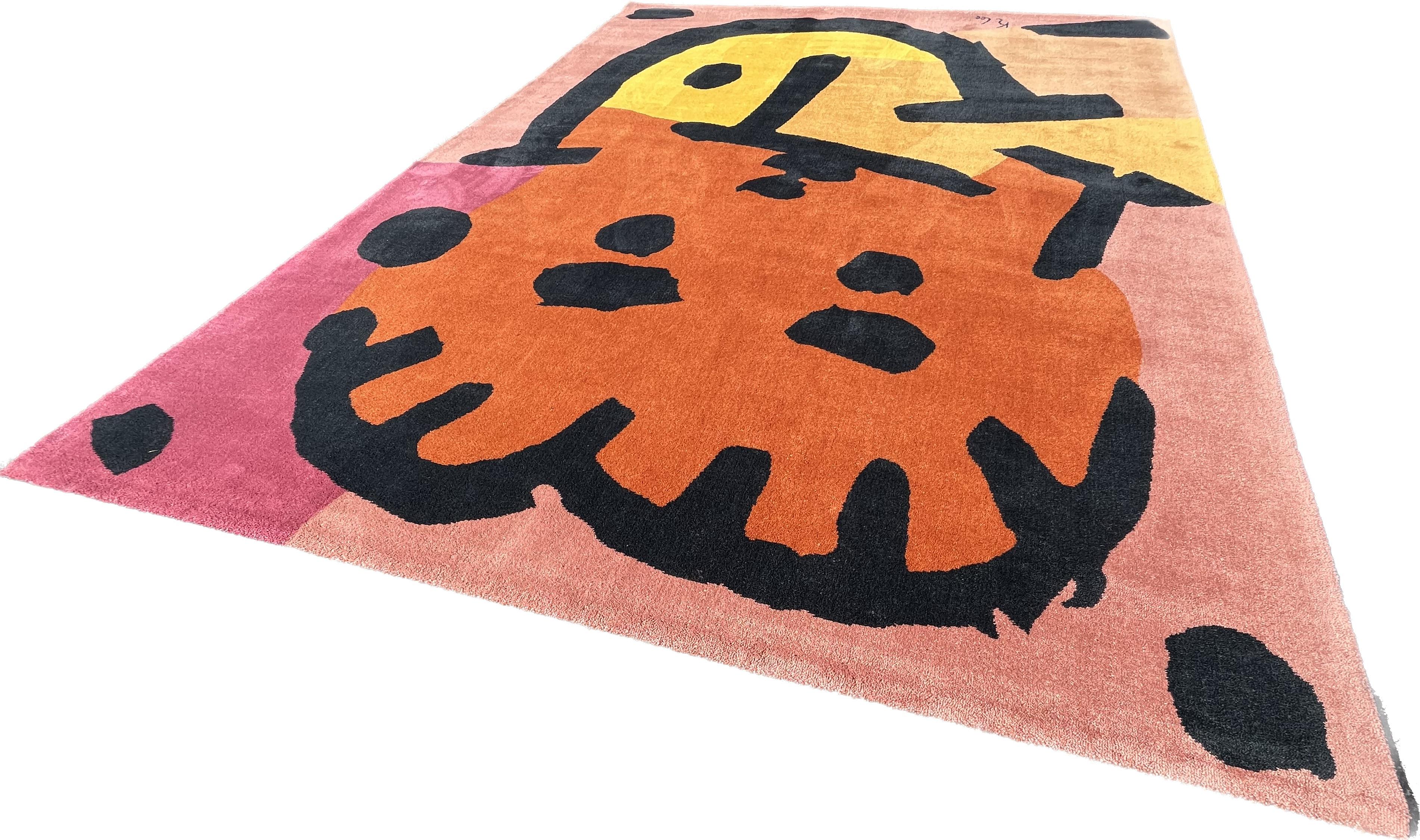 Scandinavian Modern Contemporary Carpet, After the Artist Paul Klee 