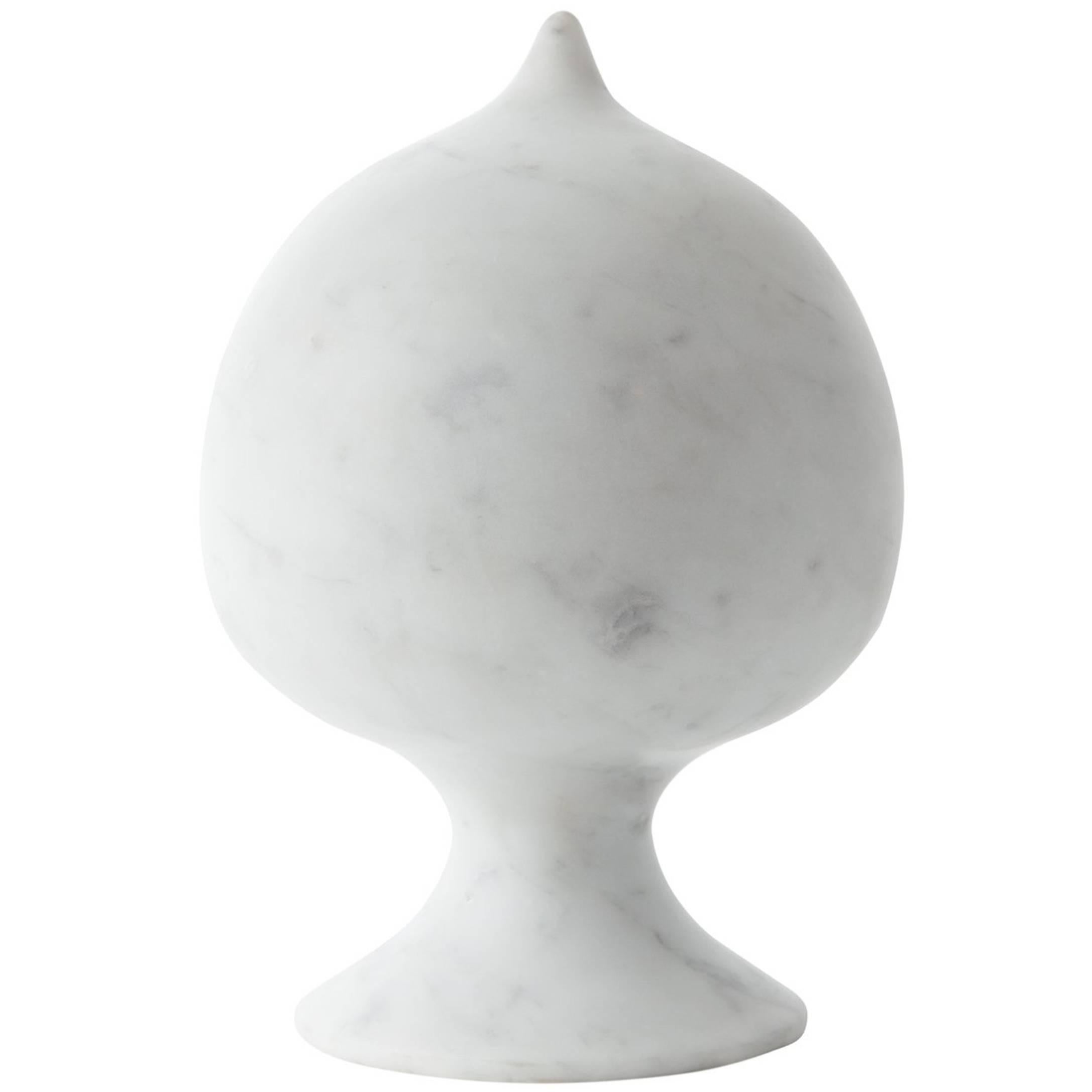 Contemporary Carrara Marble Pumo Sculpture For Sale