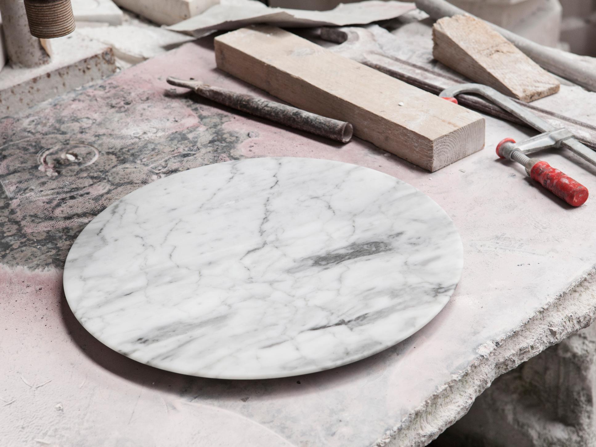 Other Contemporary Carrara Marble Tray For Sale