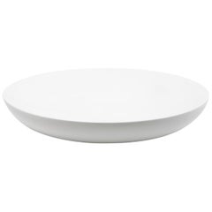 Contemporary Cast Bowl, Serving Bowl Oversized in White Ceramic