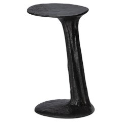 Contemporary Cast Brass Black The Crack in Chaos Side Table S by Atelier V&F
