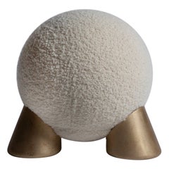 Contemporary Cast Gold Brass Fur Atlas Stool by Pietro Franceschini