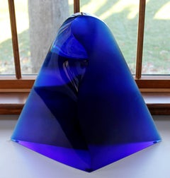 Contemporary Cast & Polished Glass Table Sculpture Madonna Signed Petr Hora 2003