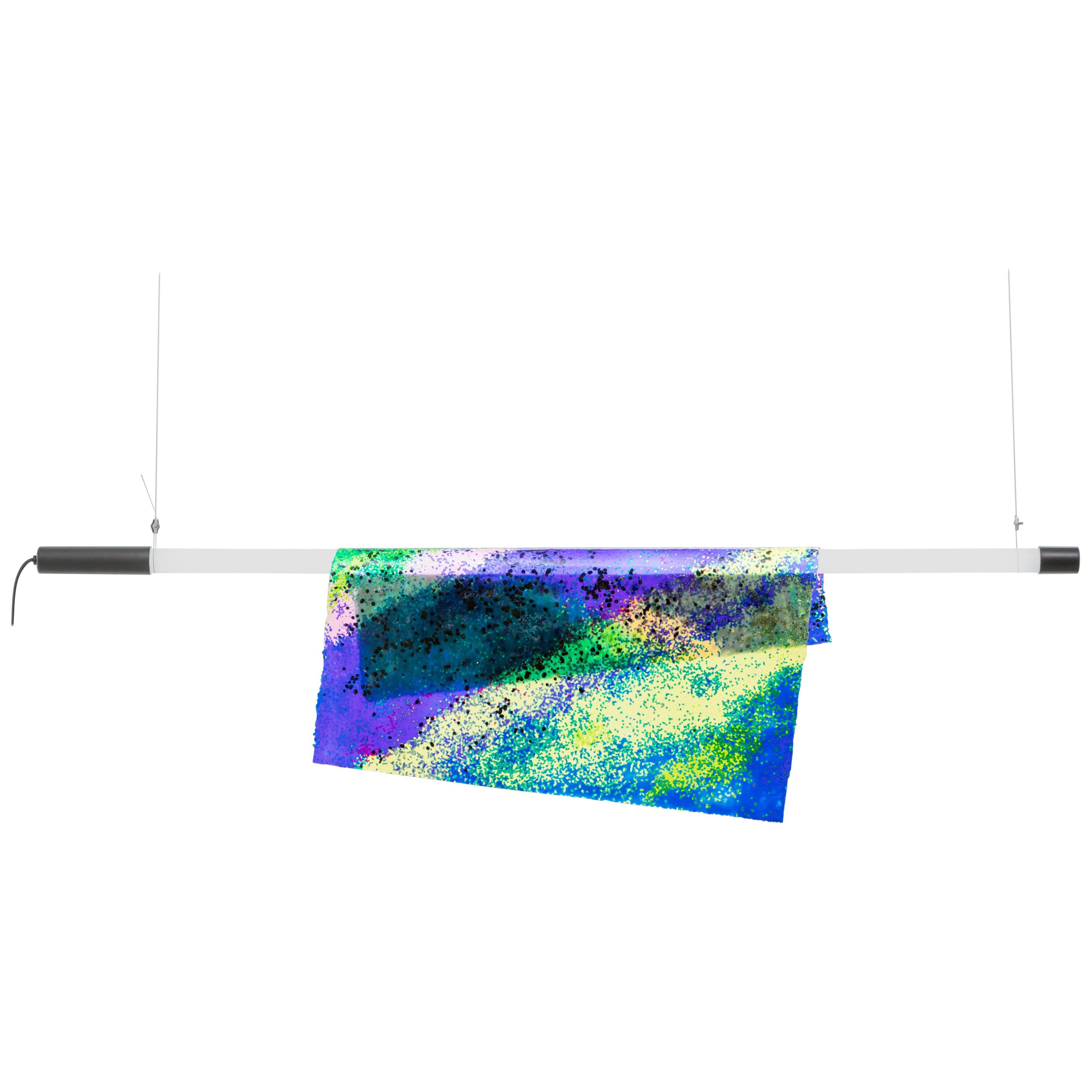 Lampada da soffitto contemporanea 'Particle' di Kueng Caputo, blu, verde e giallo in vendita