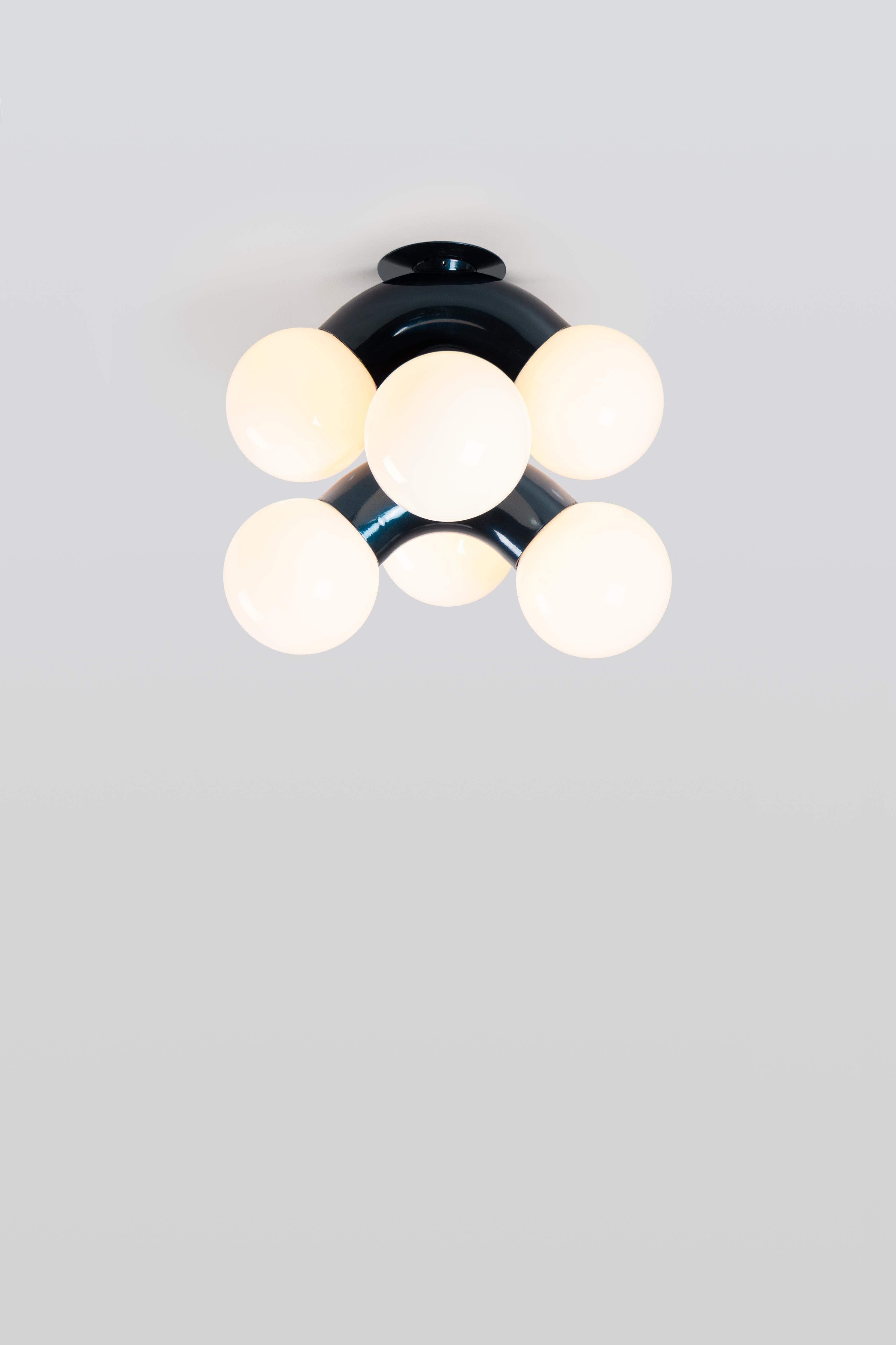 Organic Modern Contemporary Ceiling Lamp VINE 3-C, Blue For Sale