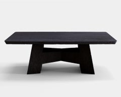 Contemporary Center Table 'Mogwai' in Burnt Wood by CarmWorks, Customizable