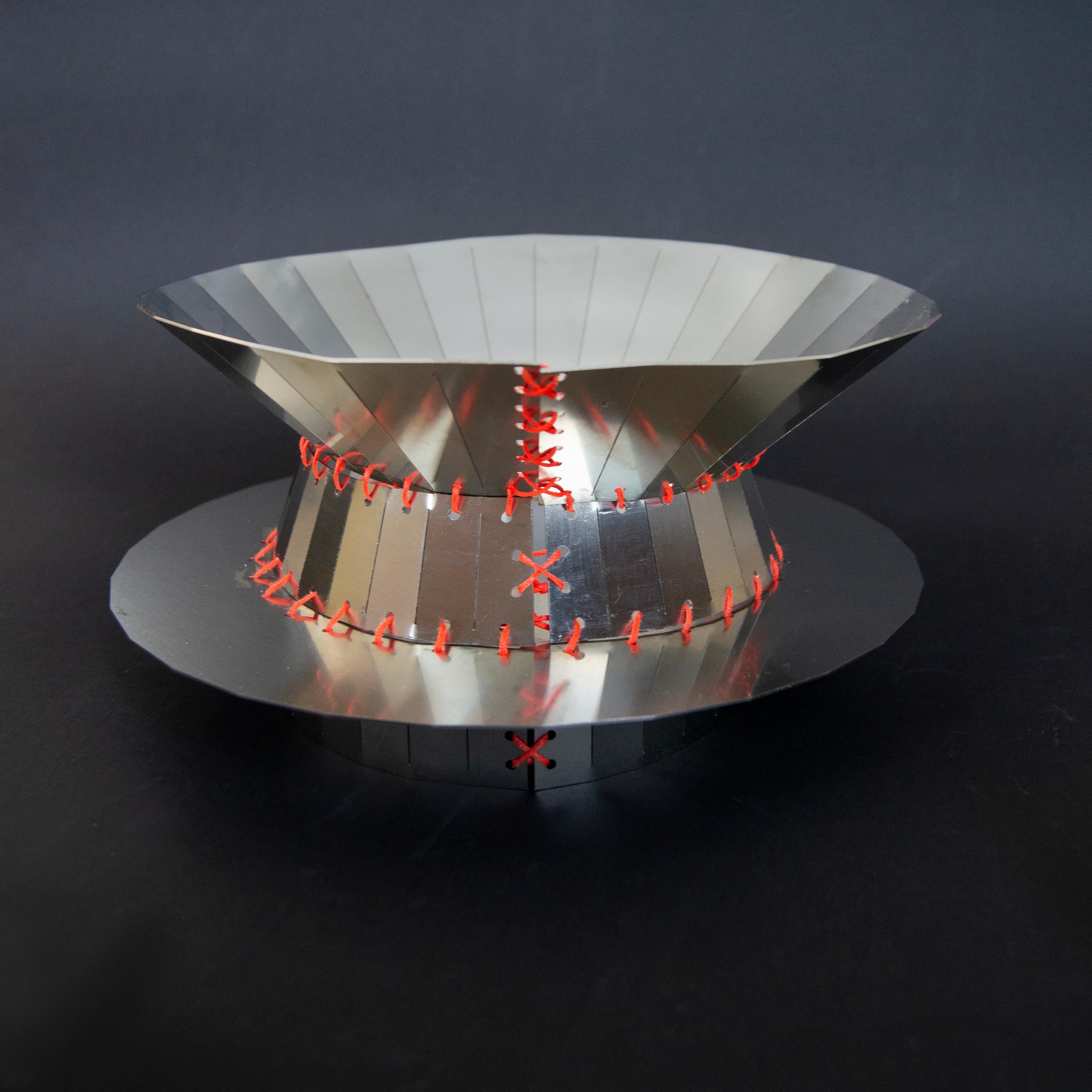 Contemporary Centerpiece in Stainless Steel Design Piece For Sale 4