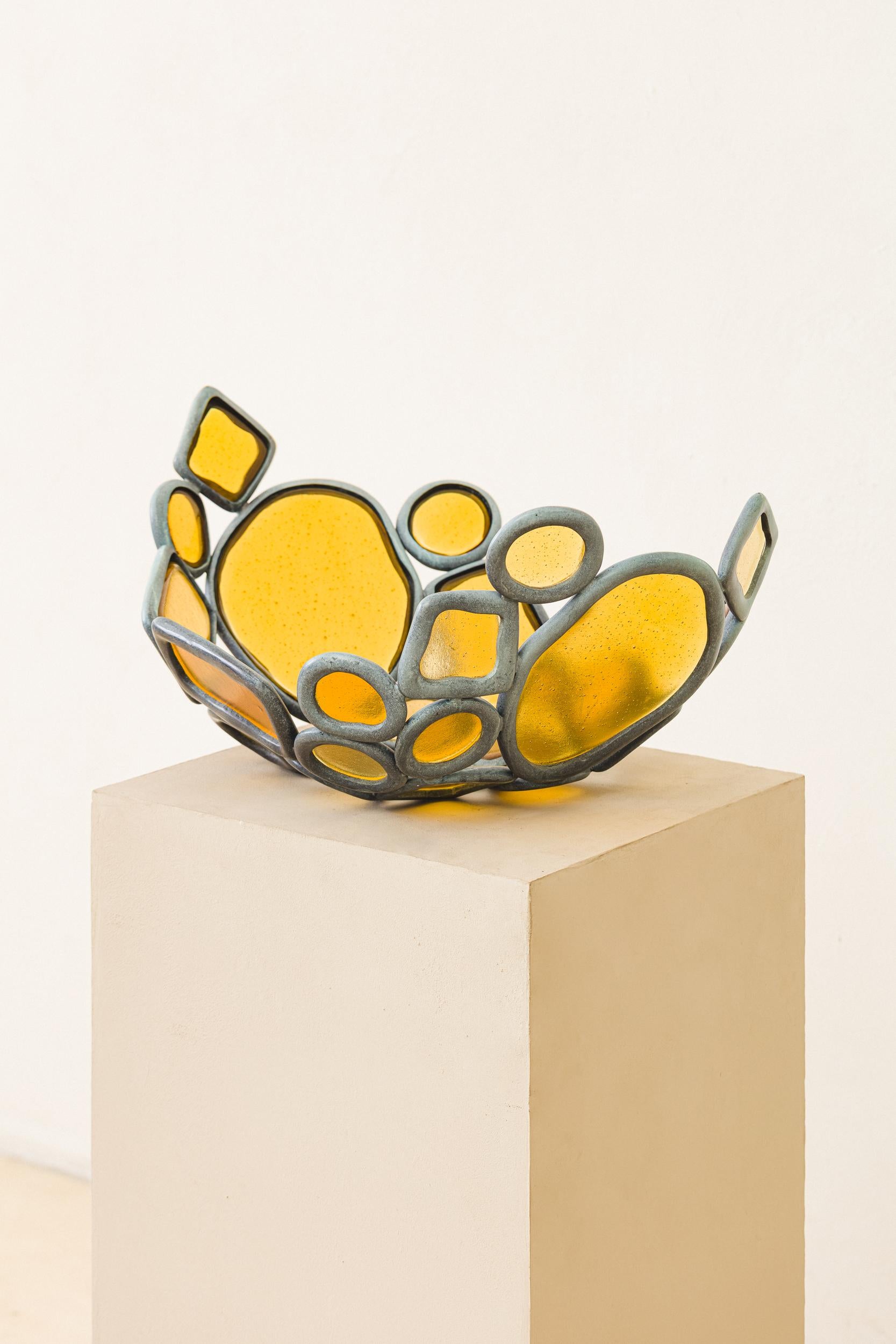 Mid-Century Modern Contemporary Centerpiece Material Distorcion by Lucas Recchia, 2025 For Sale