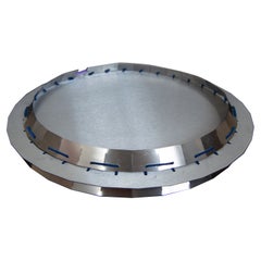 Contemporary Centerpiece or Tray in Stainless Steel Design Piece